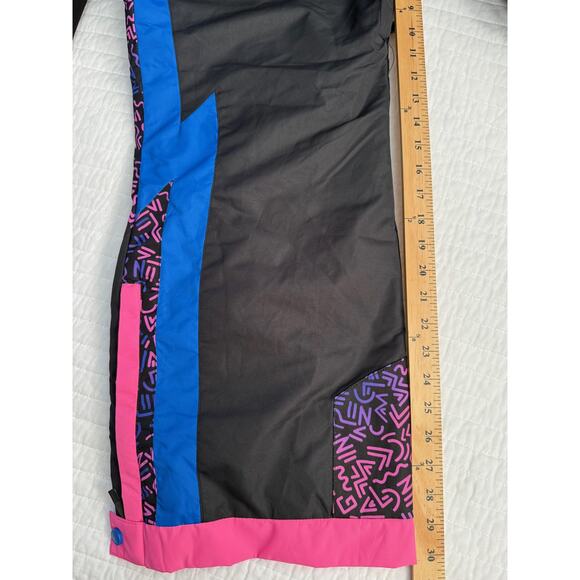 Tipsy Elves Snow Suit Mens XL Black Pink Blue Night Run One Piece Ski Retro NWT - Picture 14 of 15